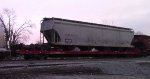 Hopper car being towed